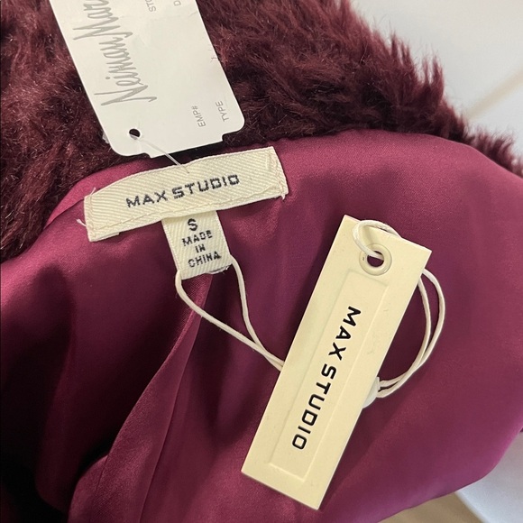NWT Max Studio Burgundy Coat Size small - Picture 9 of 13